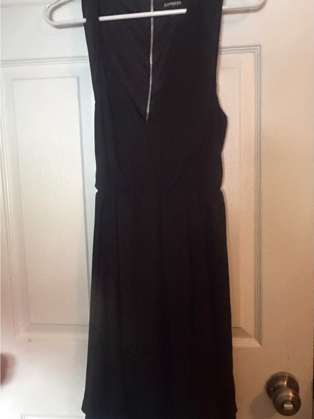 Express Black Sleeveless V-Neck Mini Dress